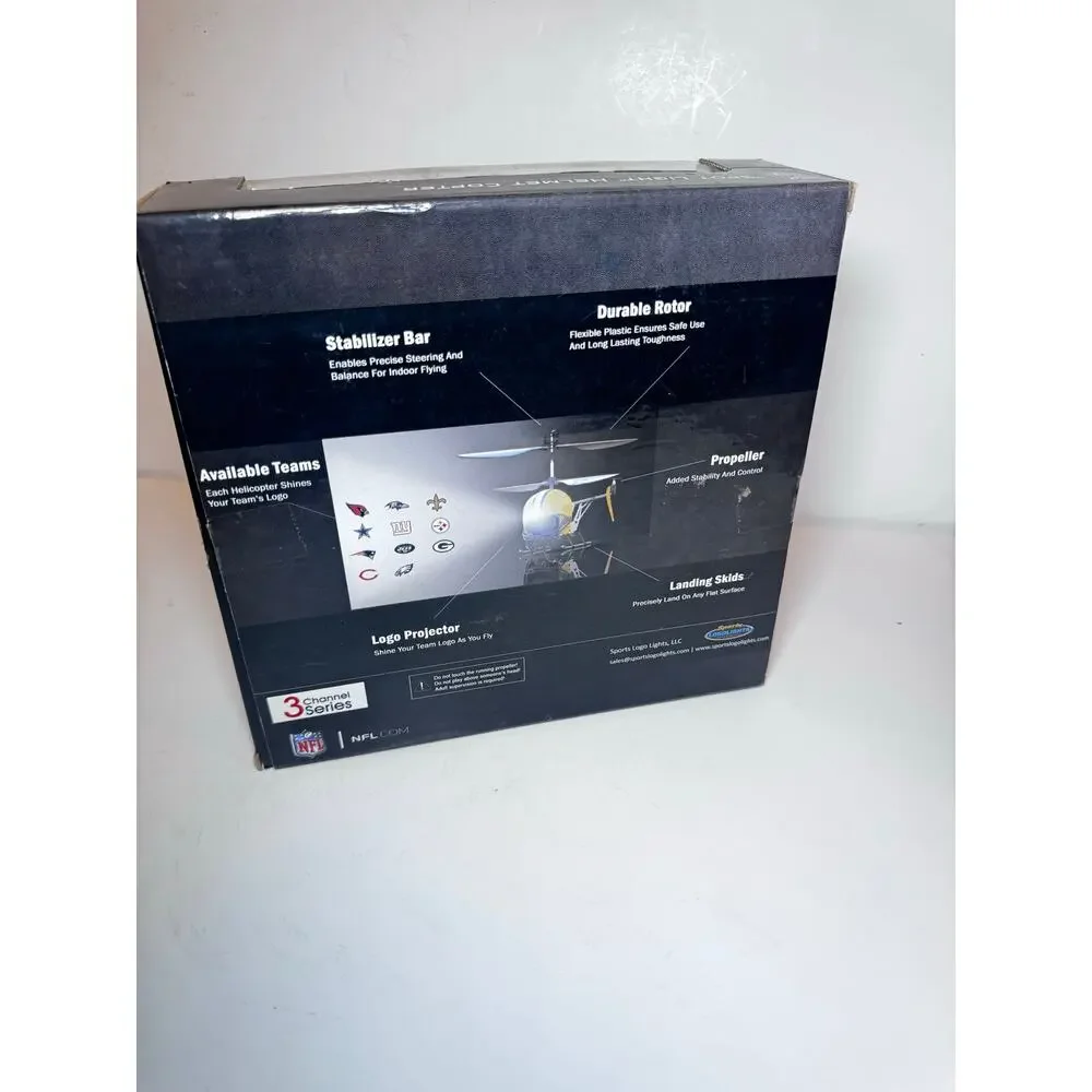 NFL New York Giants Helmet Helicopter - Remote Control LED Logo Projector